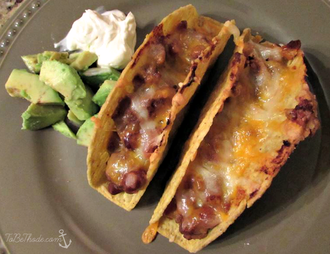 baked tacos on plate