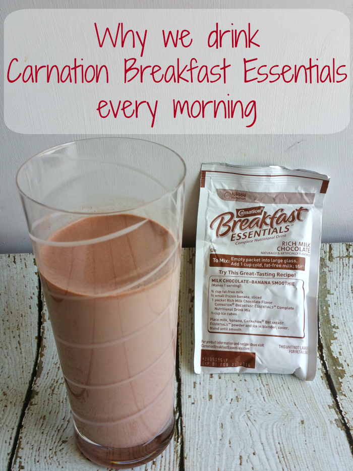 Why we drink Carnation Breakfast Essentials every morning