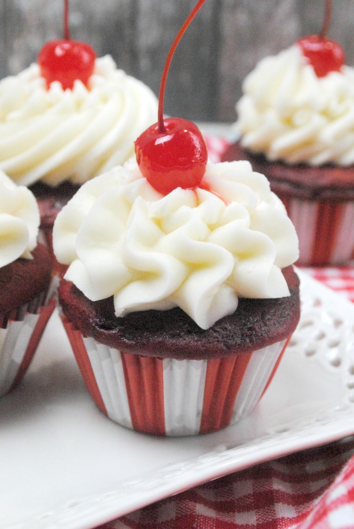 cherry vanilla coke cupcake