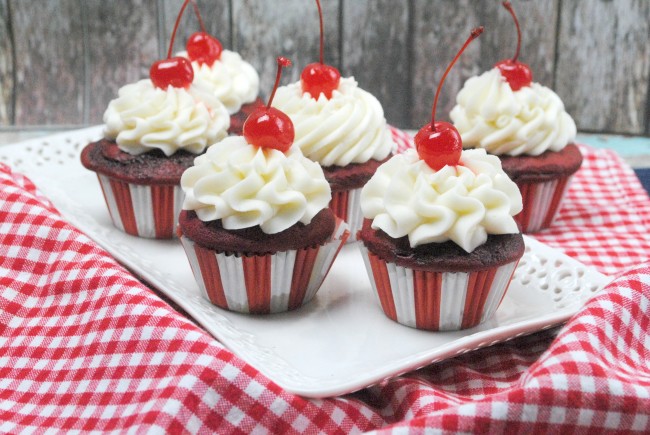 cherry vanilla coke cupcake