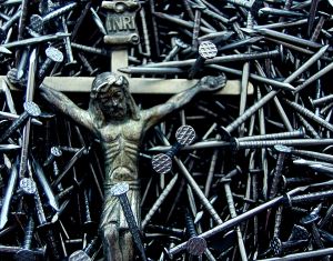 lent, cross with nails