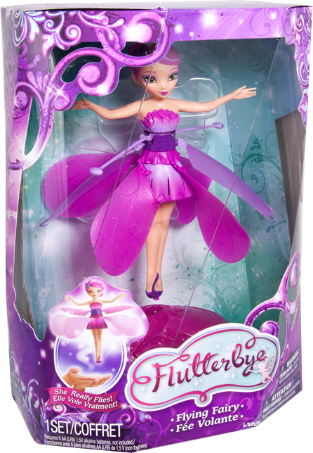 Фея принесла подарок. Flutterbye летающая Фея. Летающая Фея 2015. Кукла Flower Fairy игрушки. Фиолетовая Фея летающая.